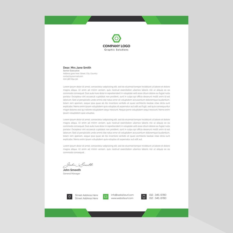 Modern company letterhead vector