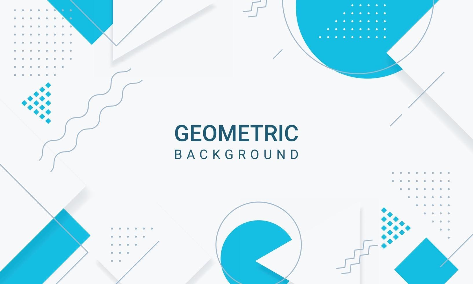 Abstract blue geometric shapes of modern elements background vector