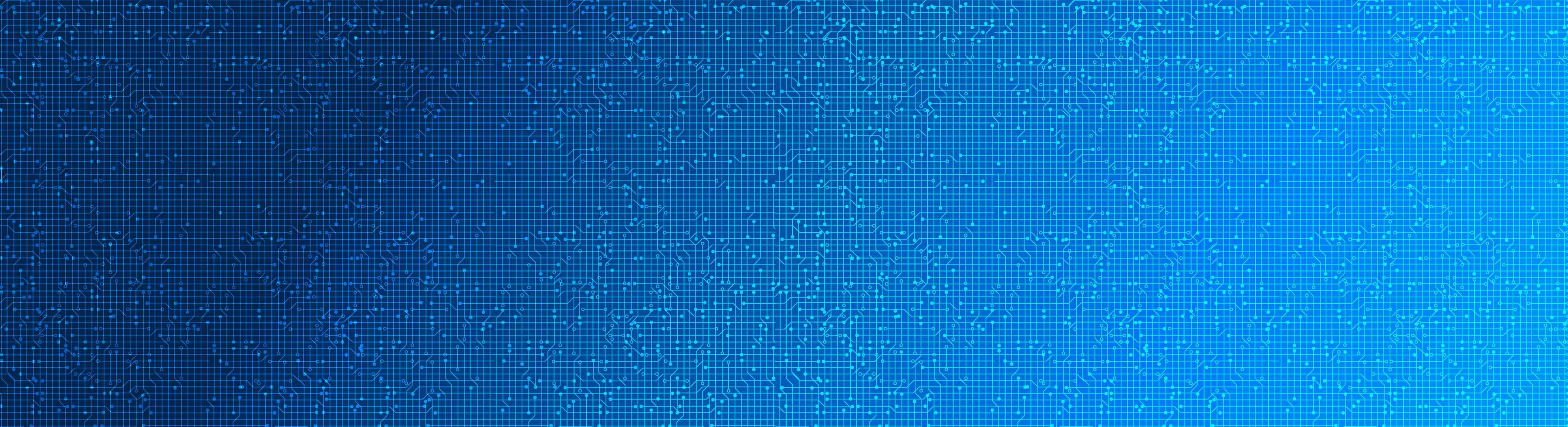 Panorama Light Blue Circuit Microchip Technology Background vector