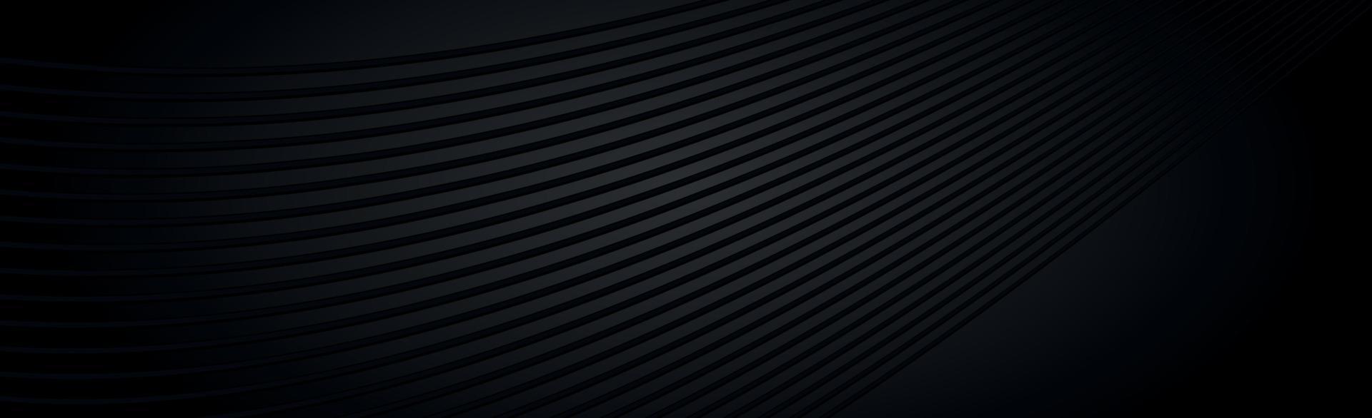 Abstract dark black textured panoramic background - Vector