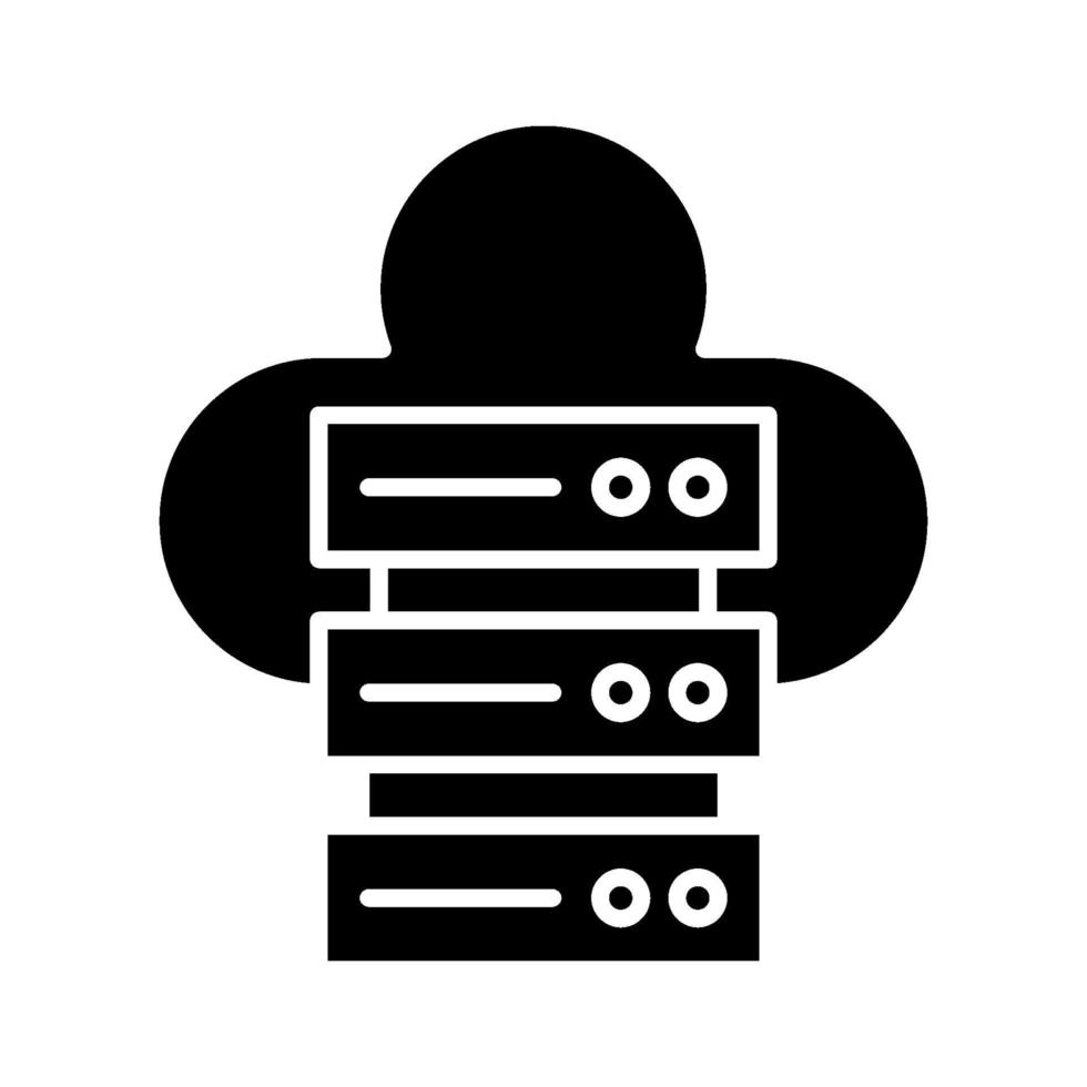 icono de base de datos en la nube vector