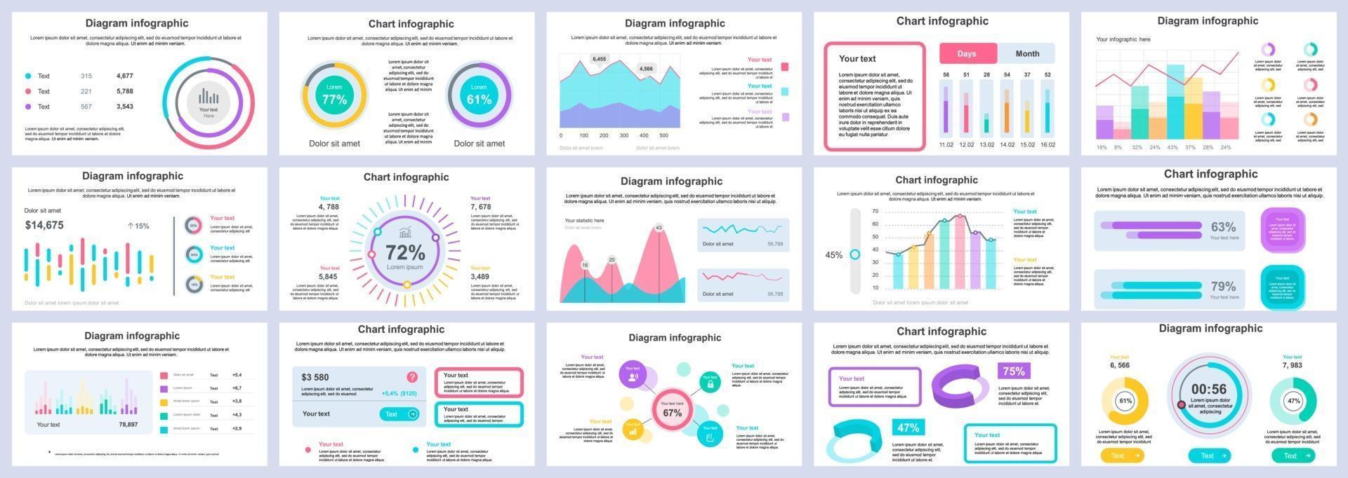 Plantilla de diapositivas de presentación de infografías de negocios y finanzas plantilla de diseño vectorial vector