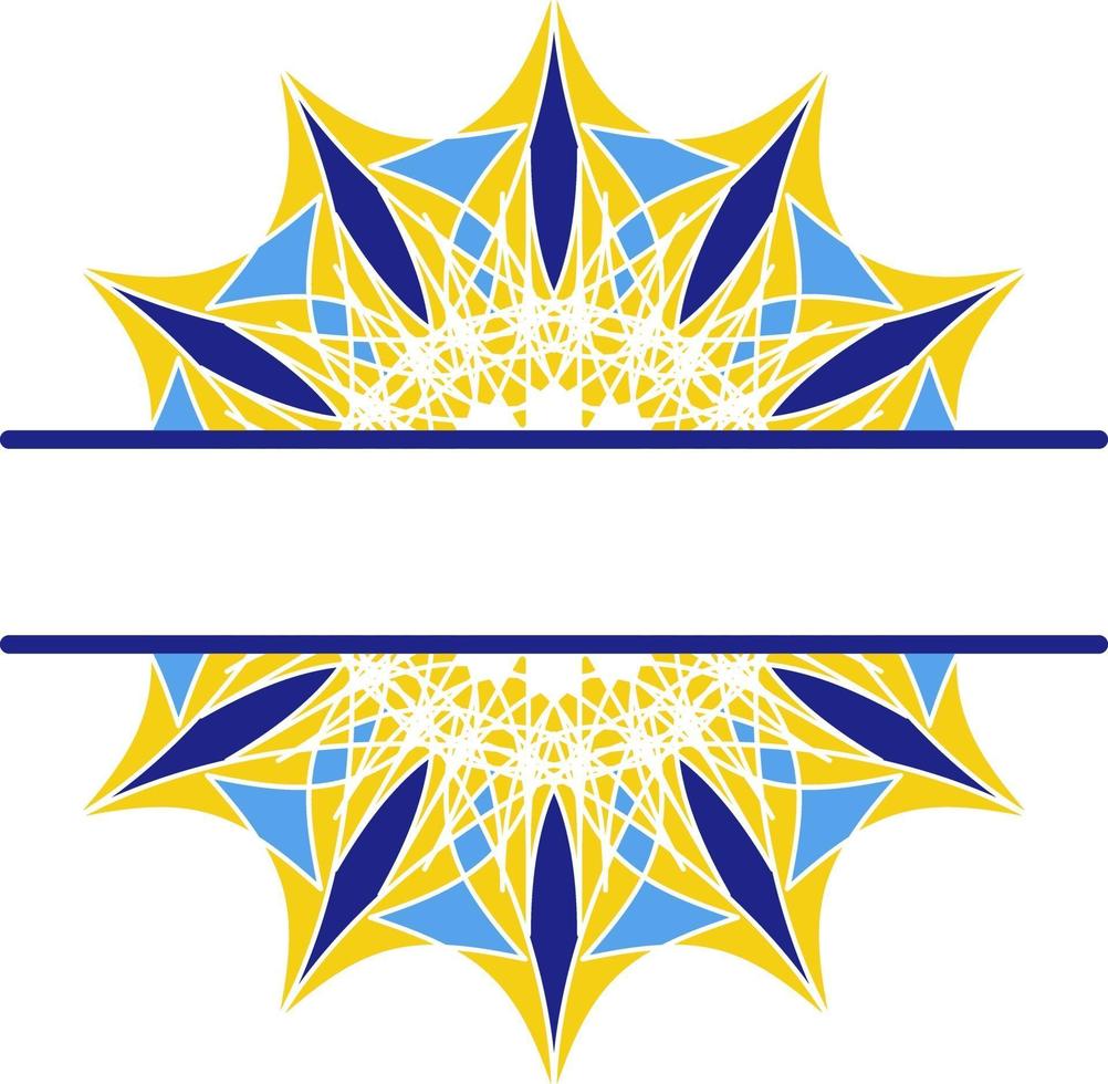 Mandala in Azulejo style, Portuguese circular ornament. vector