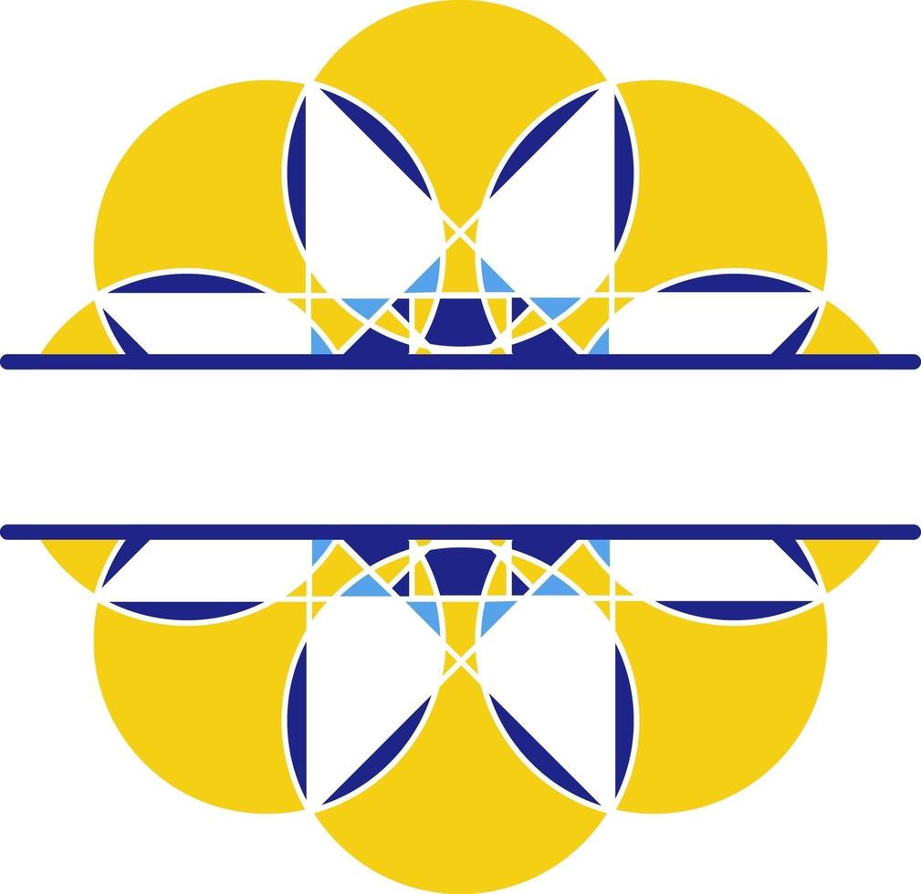 Mandala in Azulejo style, Portuguese circular ornament. vector