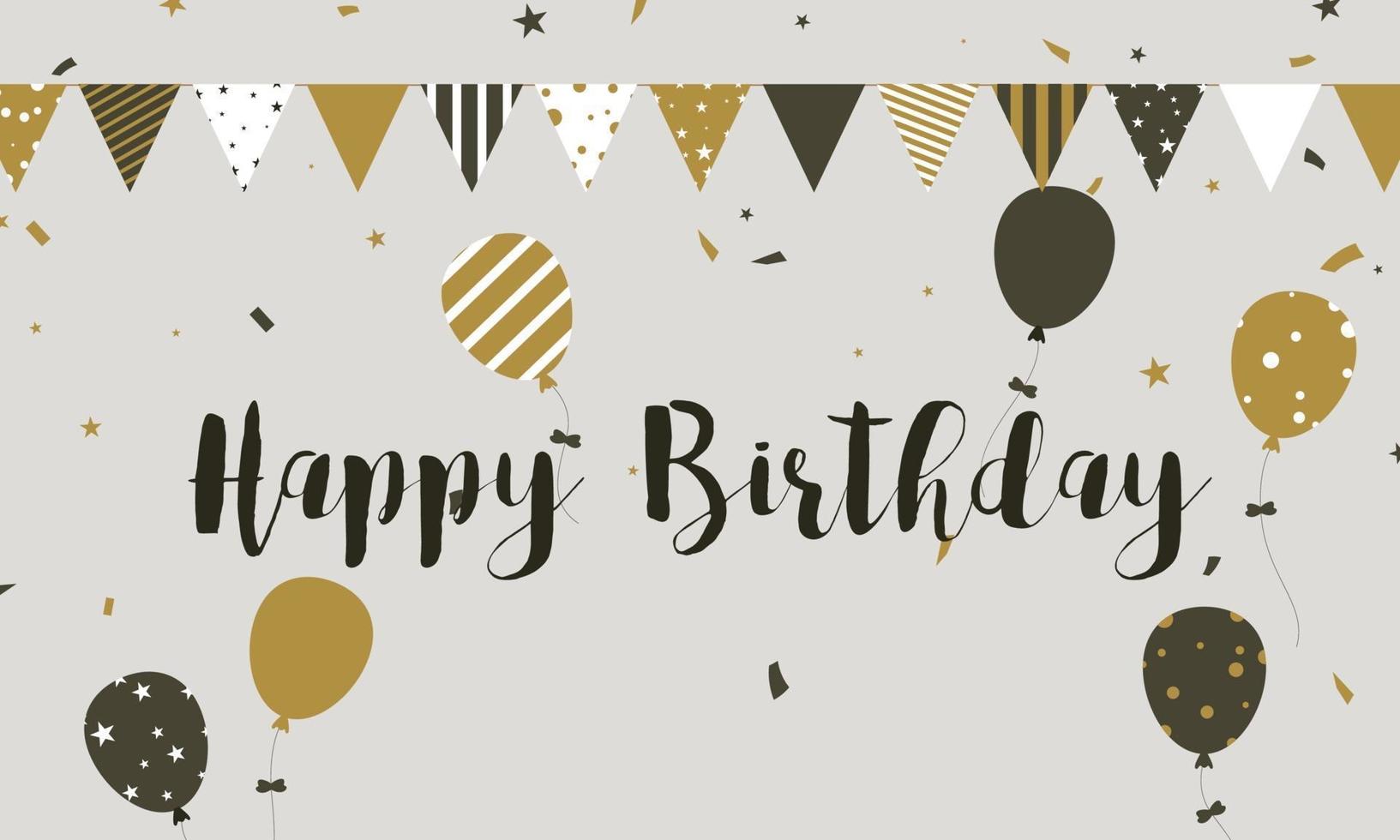Happy Birthday banner celebration background vector