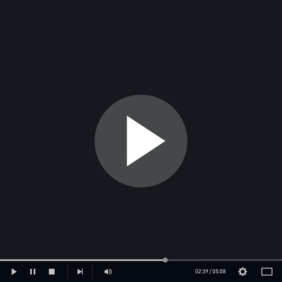 Video and Media Player Interface Template - Vector