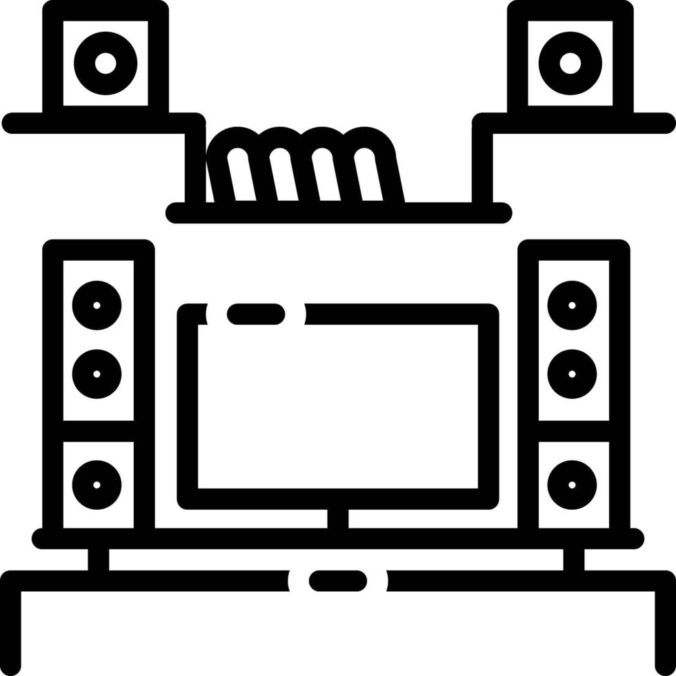 Line icon for living room vector