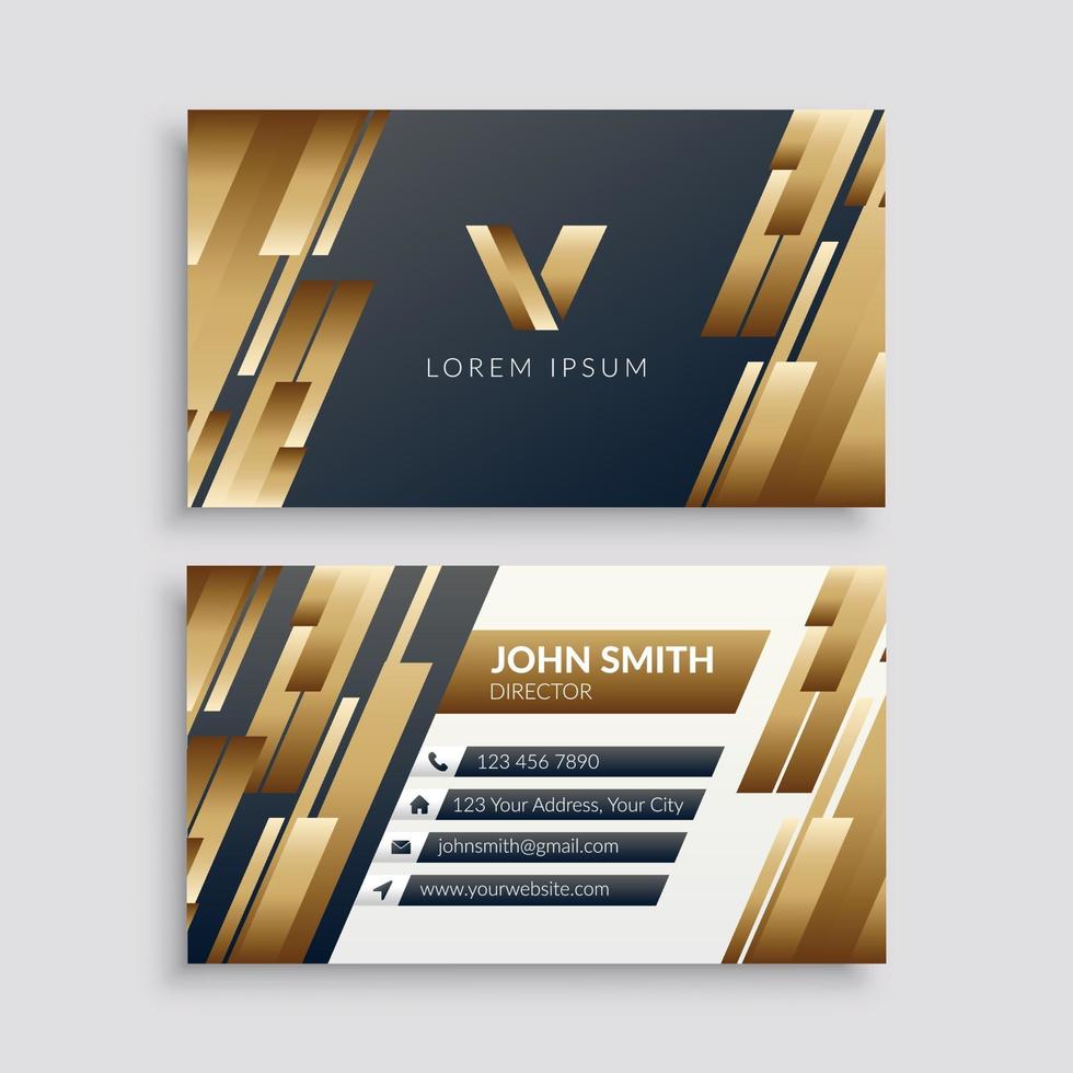 Modern Golden Corporate Business Card Template vector