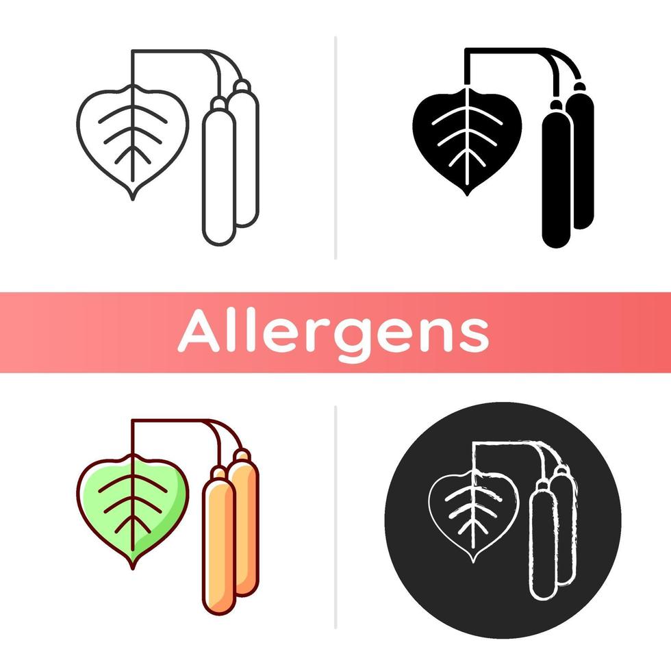 Birch pollen icon vector