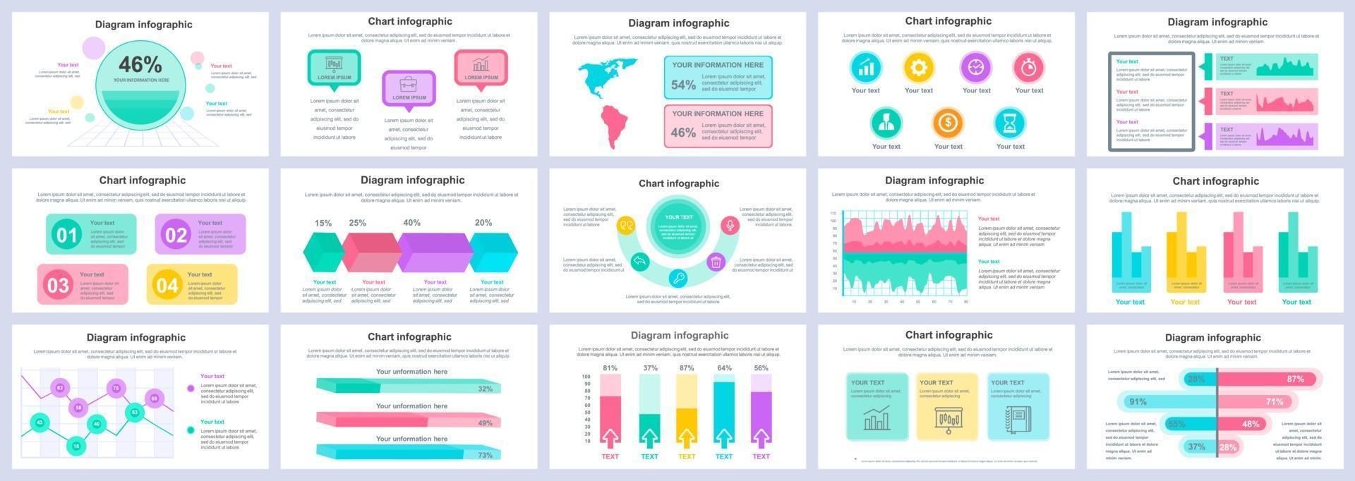 Plantilla de diapositivas de presentación de infografías de negocios y finanzas plantilla de diseño vectorial vector