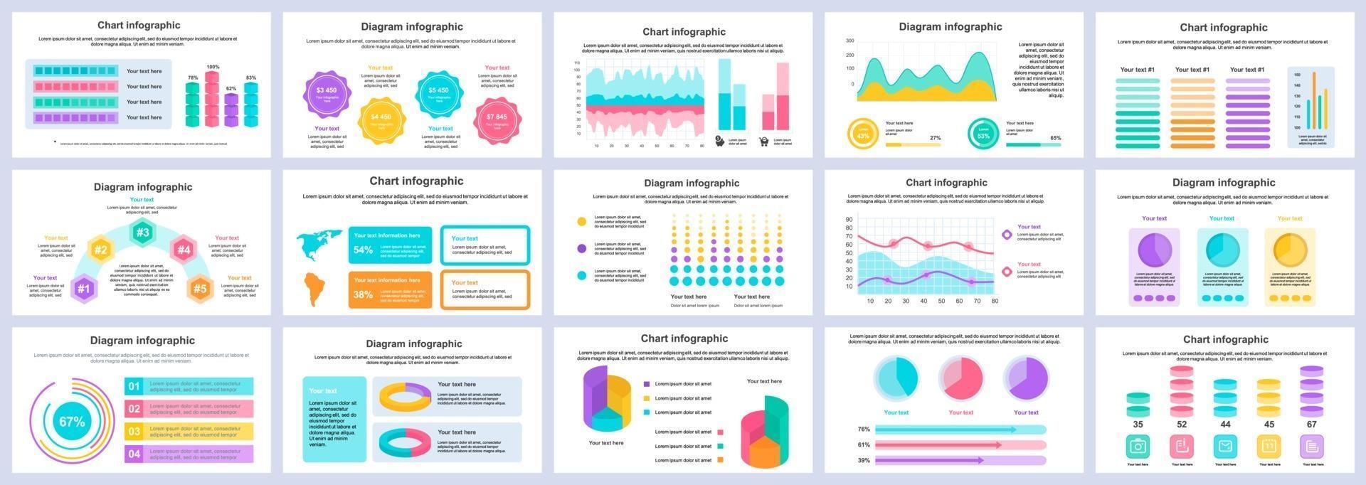 Plantilla de diapositivas de presentación de infografías de negocios y finanzas plantilla de diseño vectorial vector