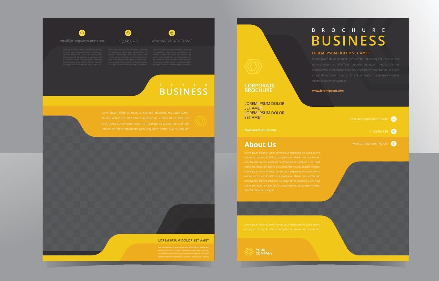 Modern Yellow Brochure Template vector