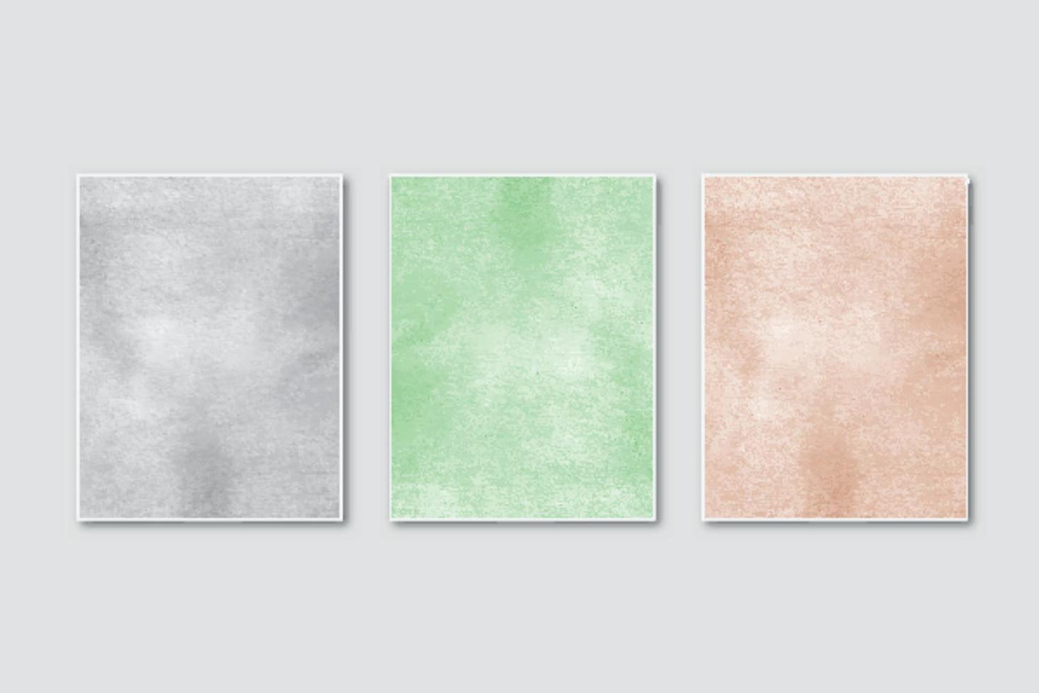 Wedding invitation Set with creative minimalist hand painted abstract watercolor background vector