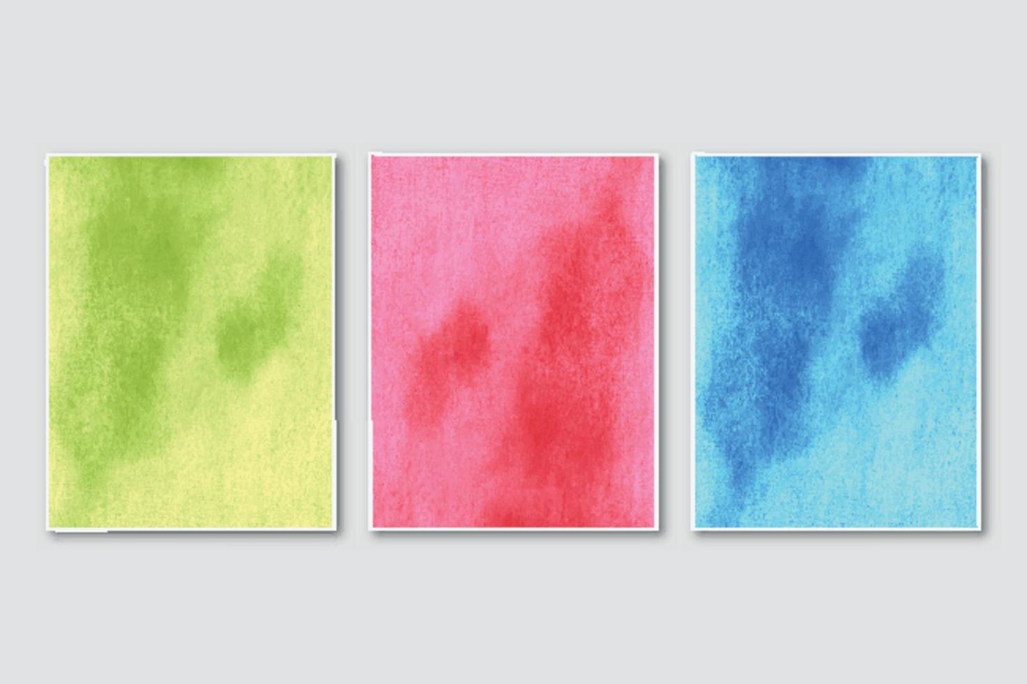 Wedding invitation Set with creative minimalist hand painted abstract watercolor background vector
