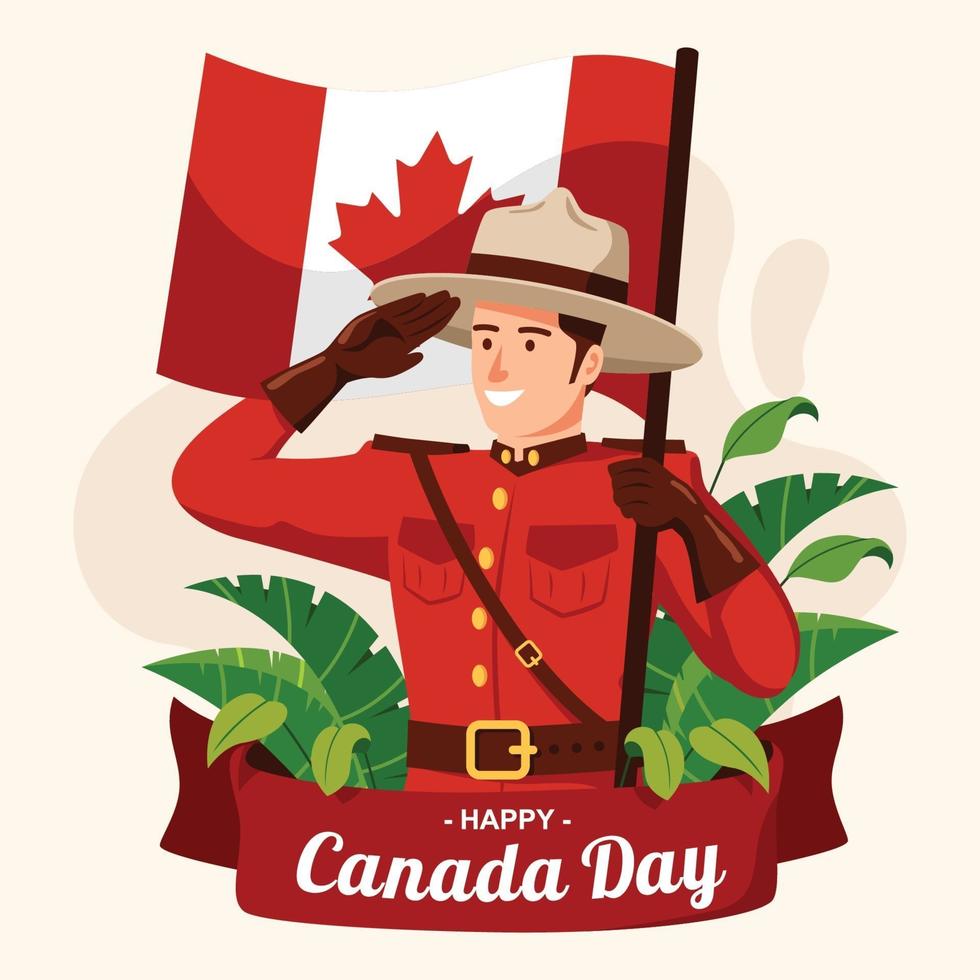 celebrando el concepto del día de canadá vector