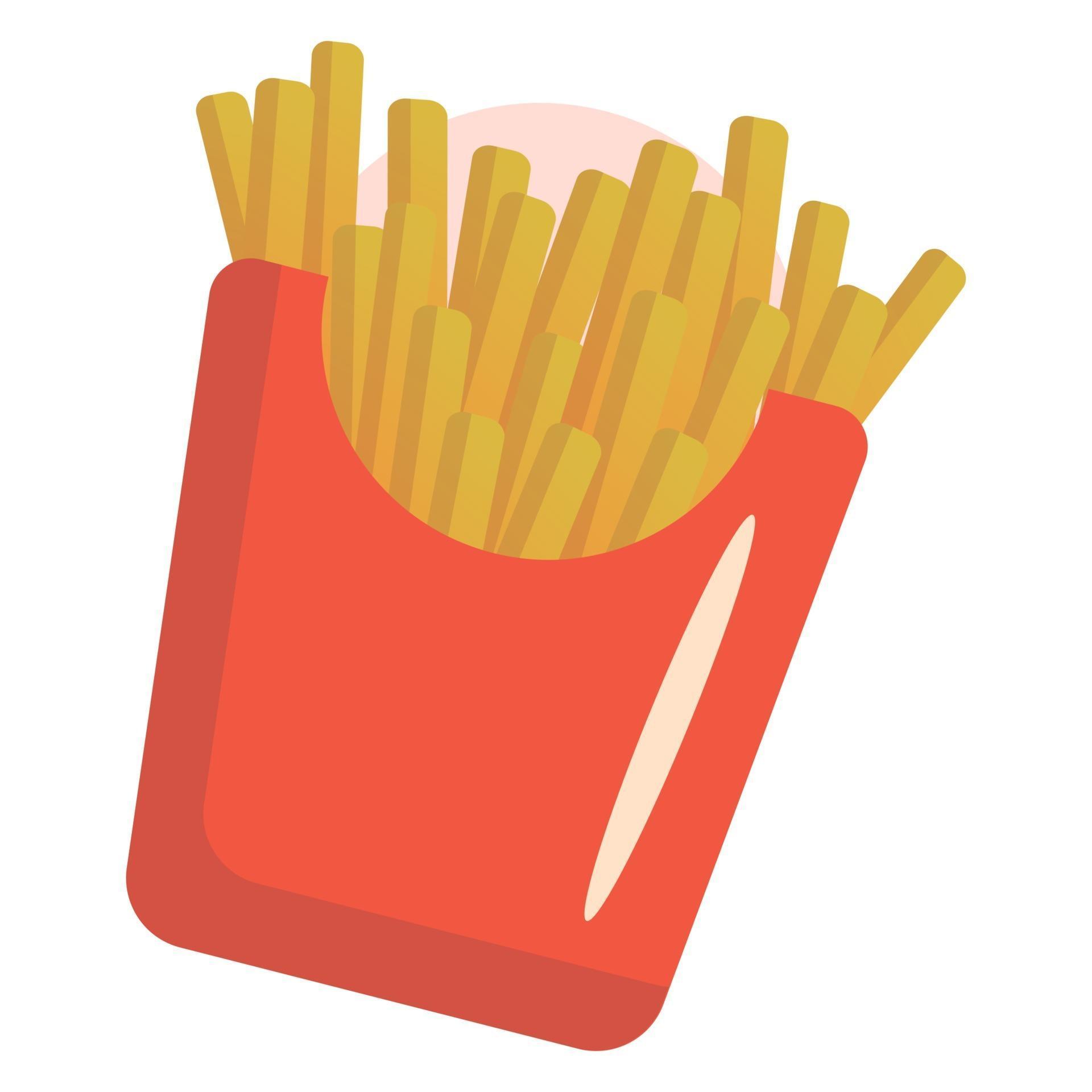 French fries. Fast food. Junk food. Cartoon style. 2369080 Vector Art