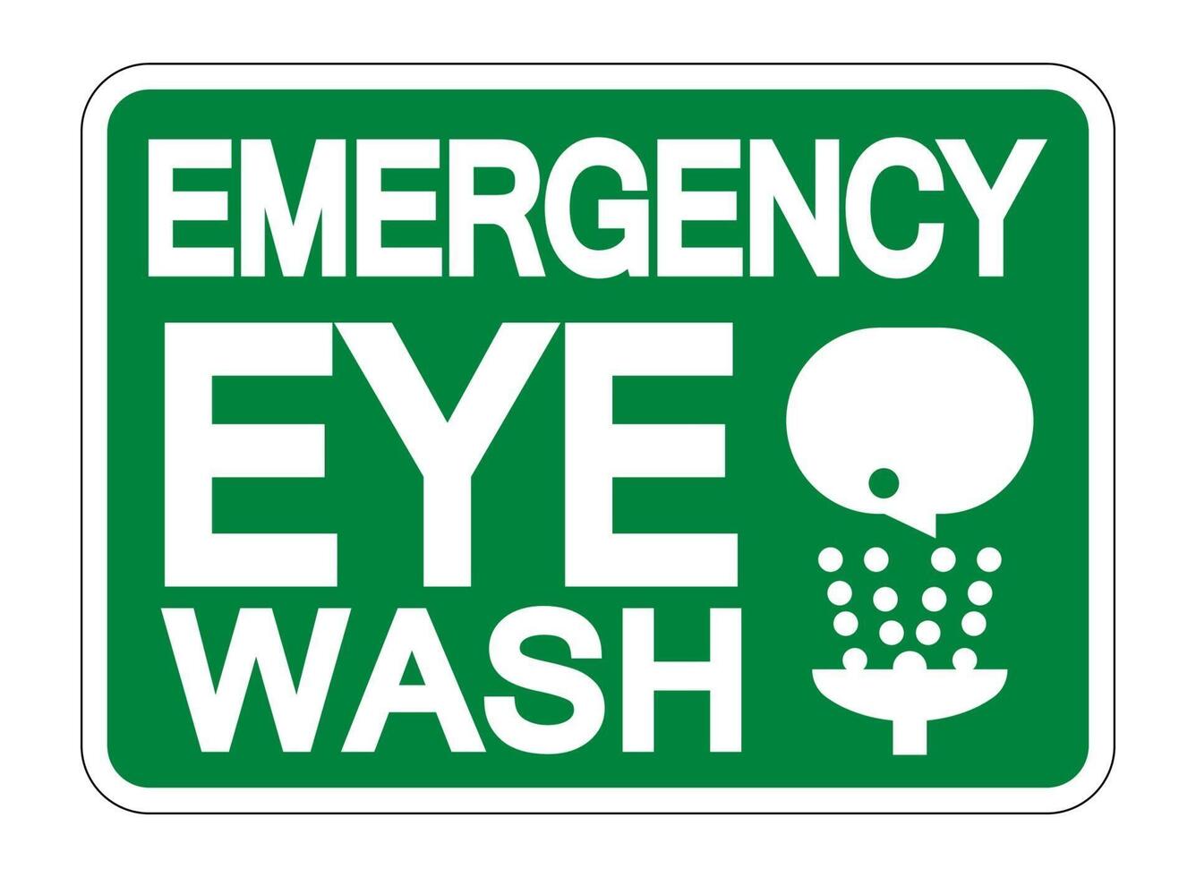 Emergency Eye Wash Sign vector