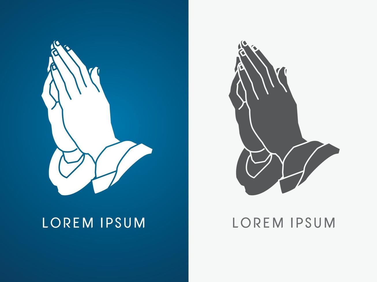 Hands Praying, Christian Prayer vector