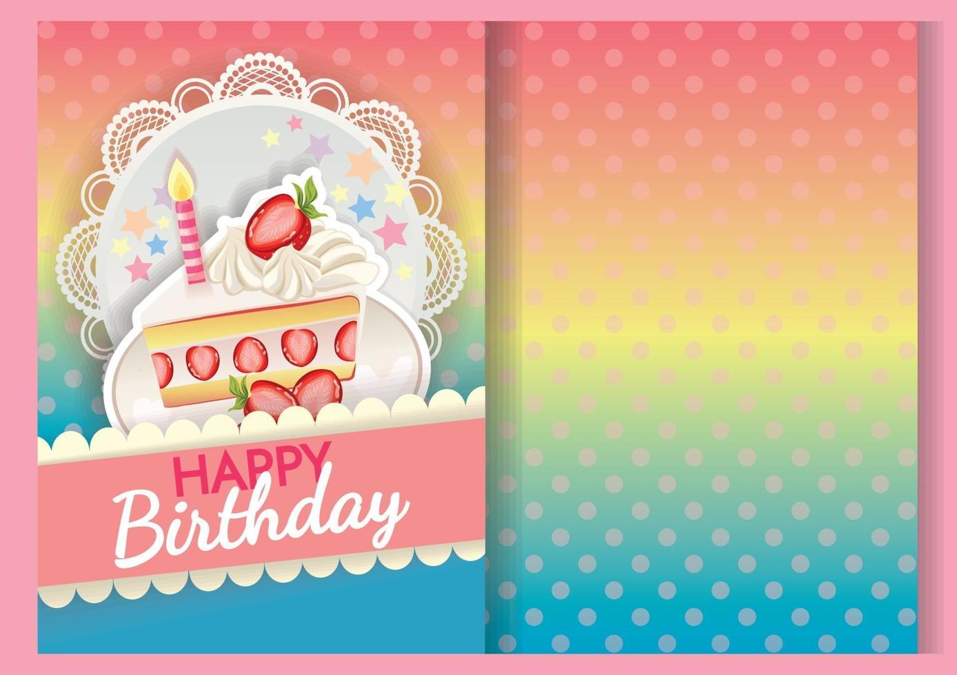 colourful birthday background illustration design for card vector