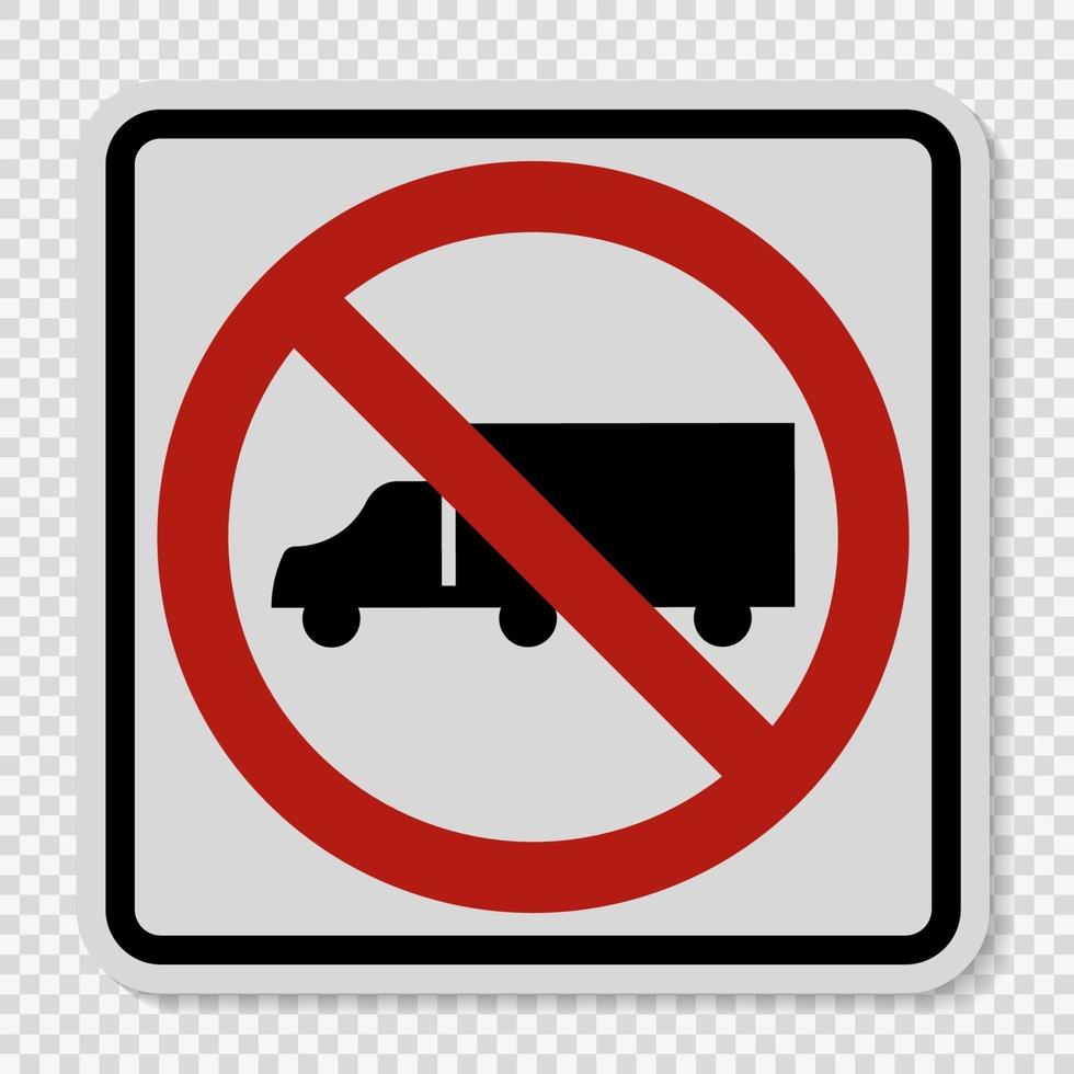 No Trucks Sign on transparent background vector