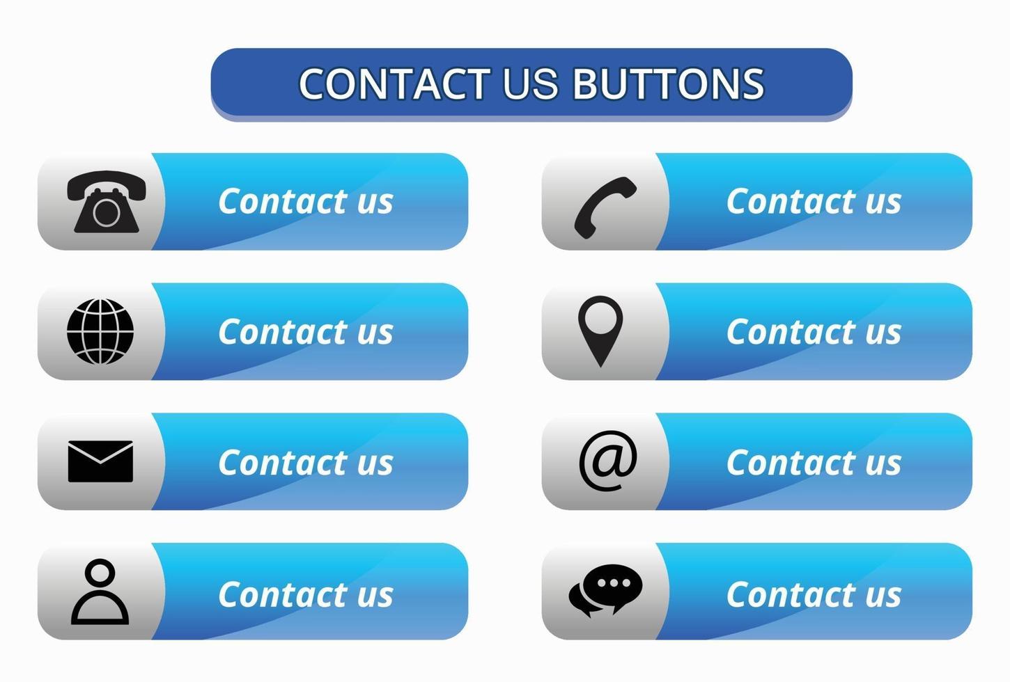 contact us buttons vector