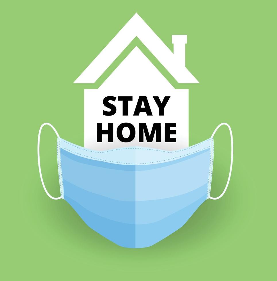 Stay home Concept vector