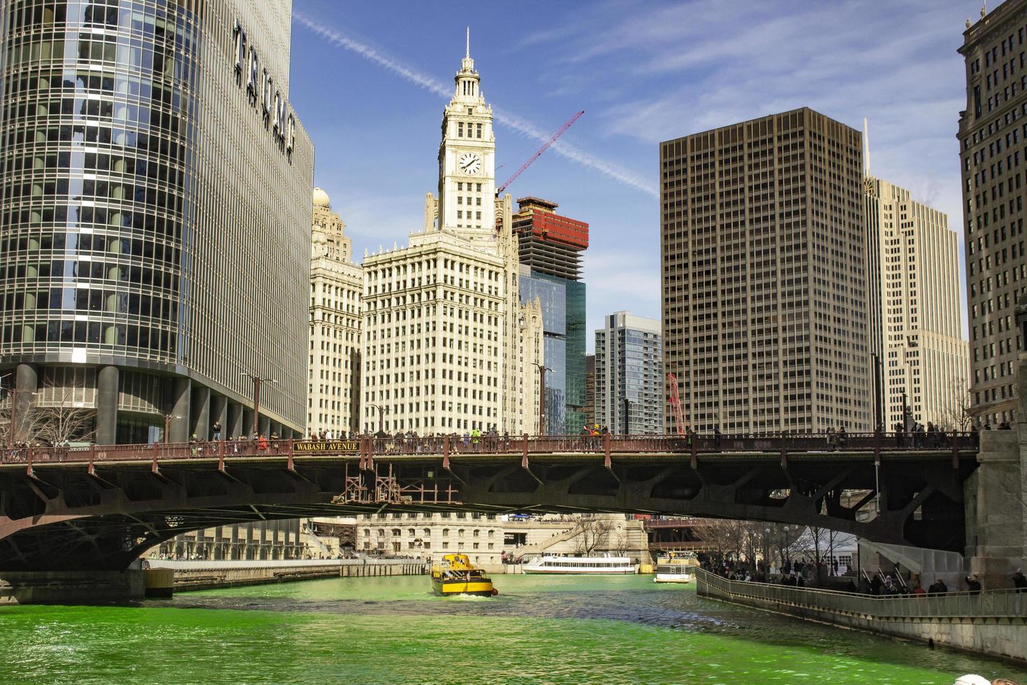 Chicago, Illinois, Mar 17, 2017 - Bridge on the Chicago Riverwalk photo