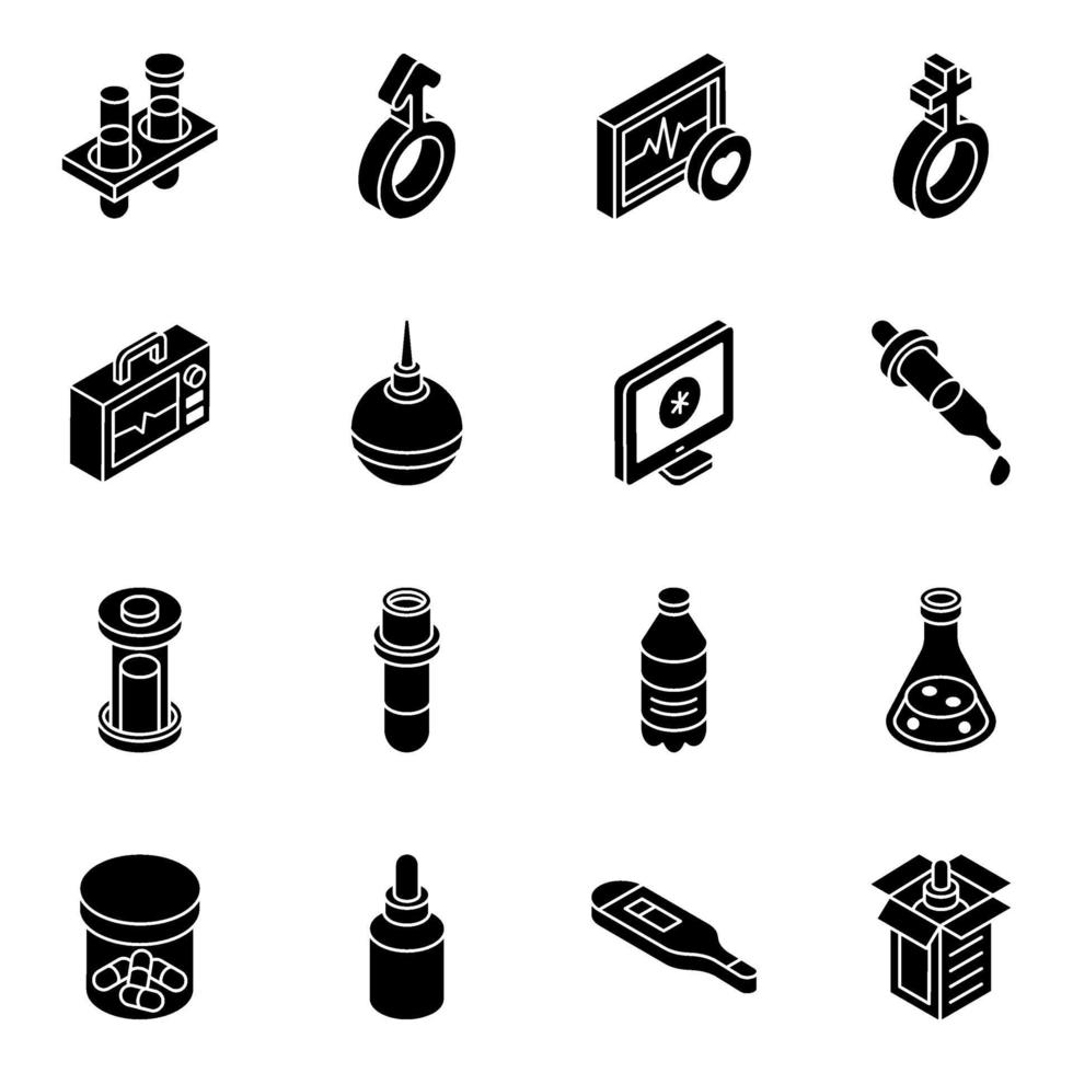 Hospital Supplies Glyph vector