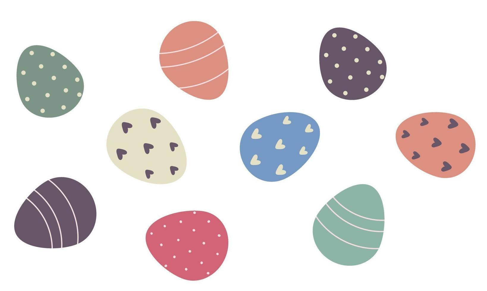 Easter eggs set. Vector illustration