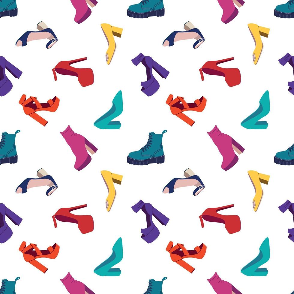 Women's Shoes Seamless Pattern vector