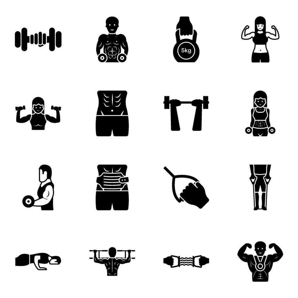 Gym Equipment and Exercise vector