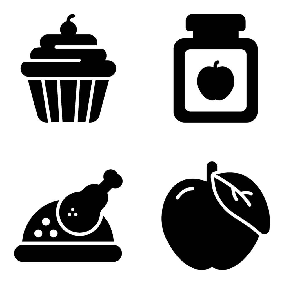 Trendy Food Flat vector