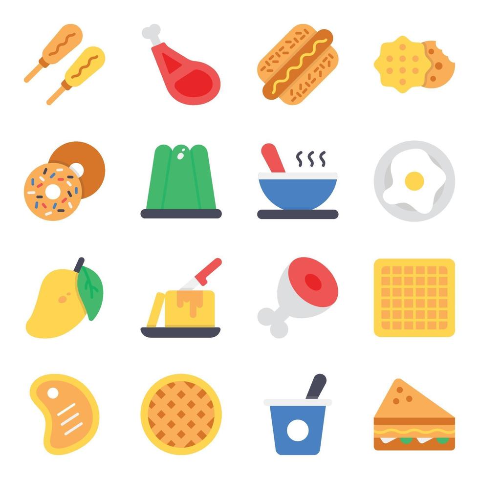 Baked Items Flat vector