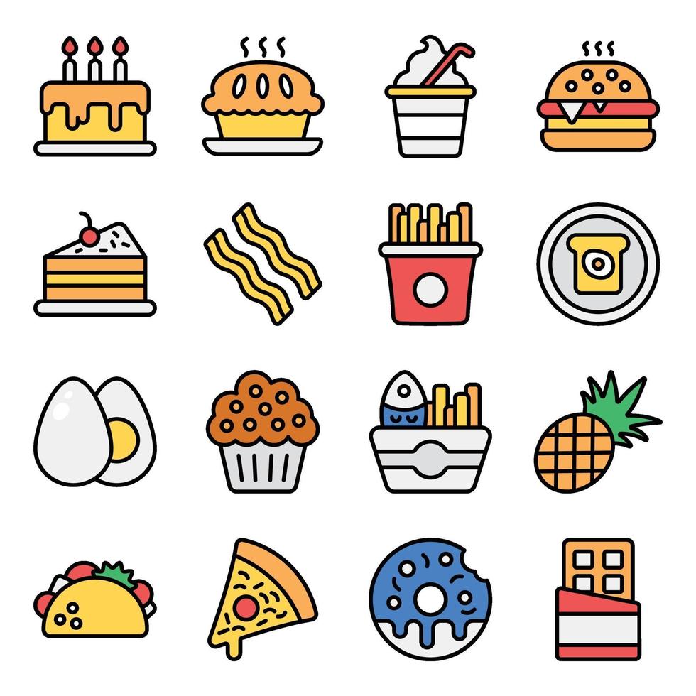 Junk Food Flat vector