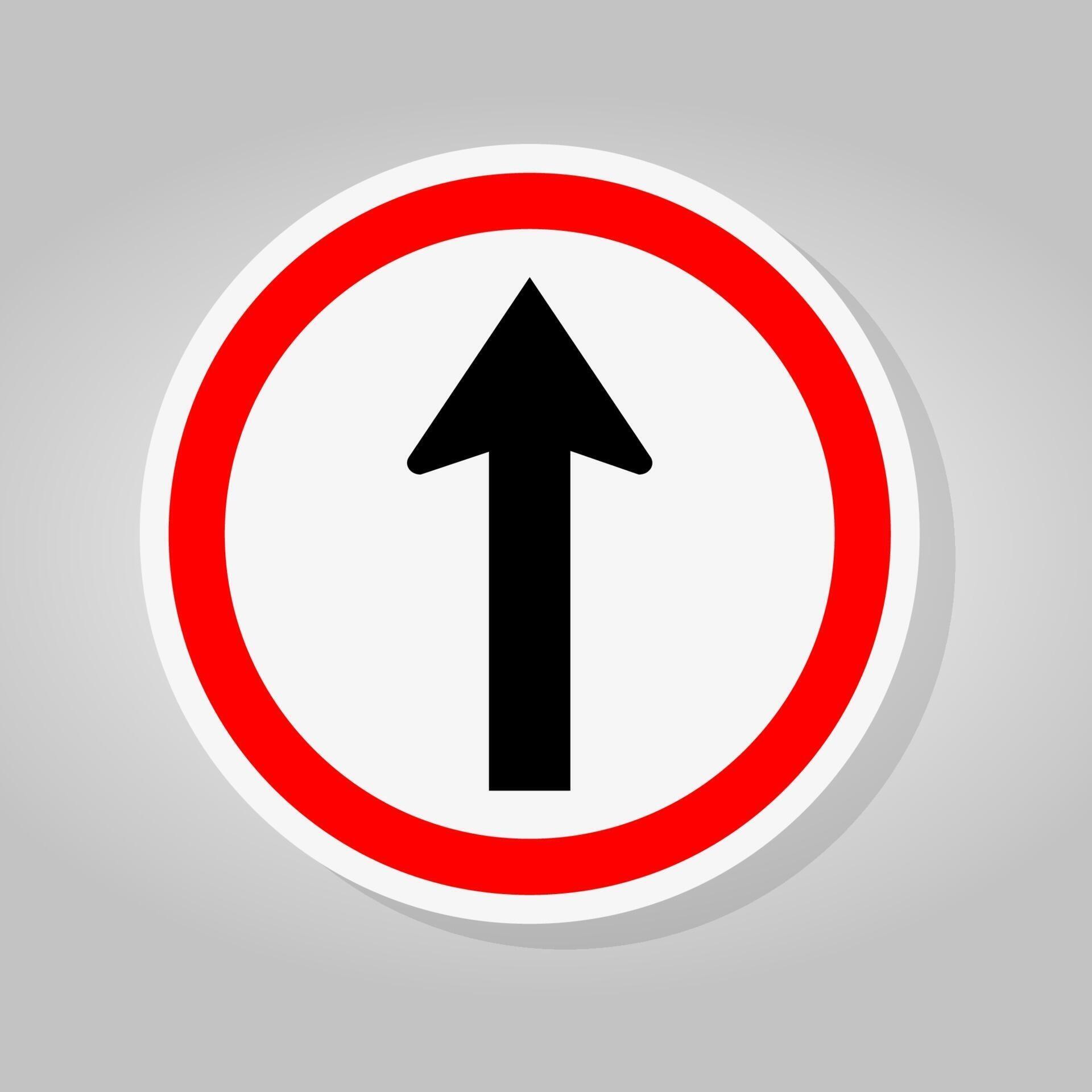 One Way Traffic Road Sign 2369461 Vector Art at Vecteezy