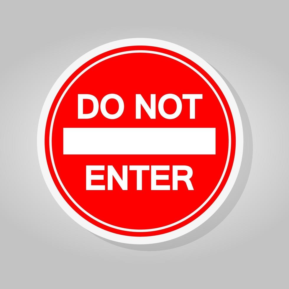 Do Not Enter Street Sign vector
