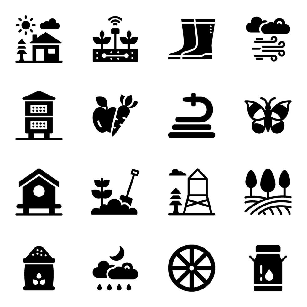 Farming and Ecology Elements vector
