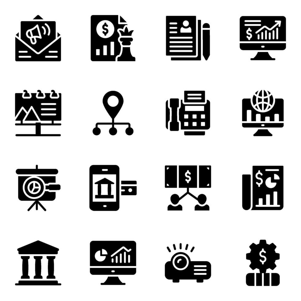 Business Reports Glyph vector