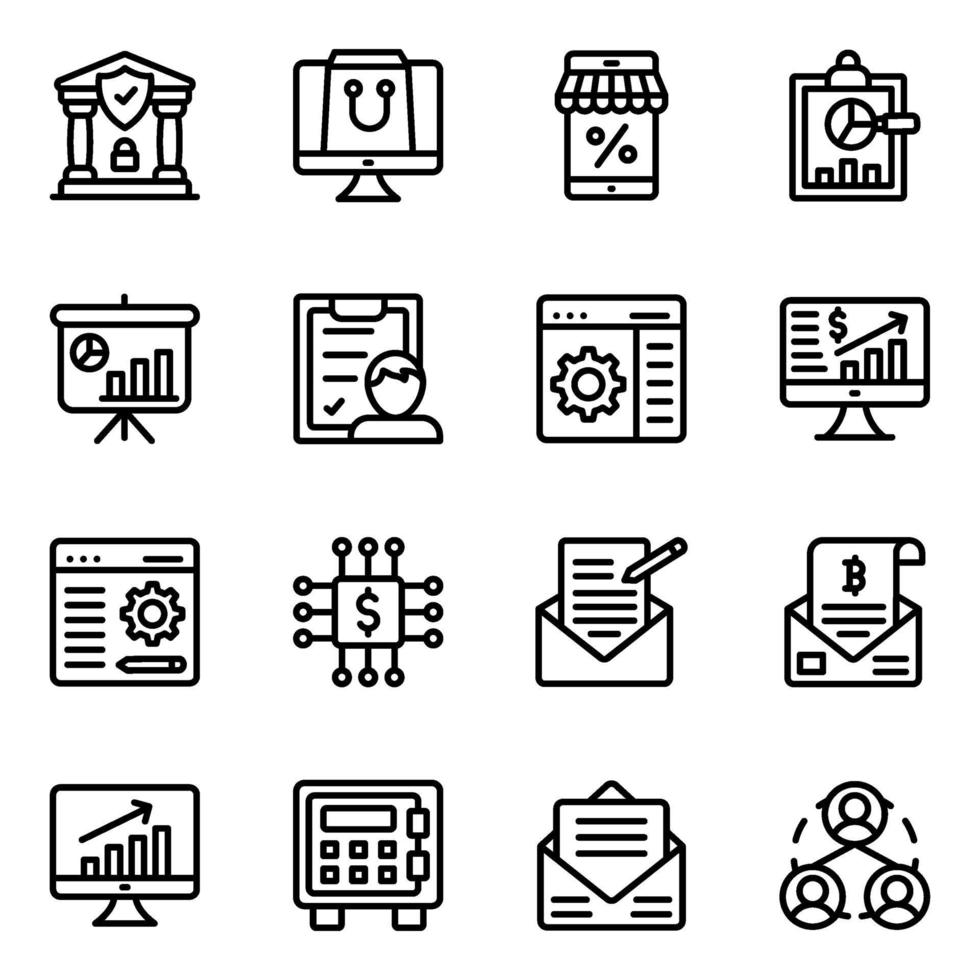 Web Settings and Ecommerce vector