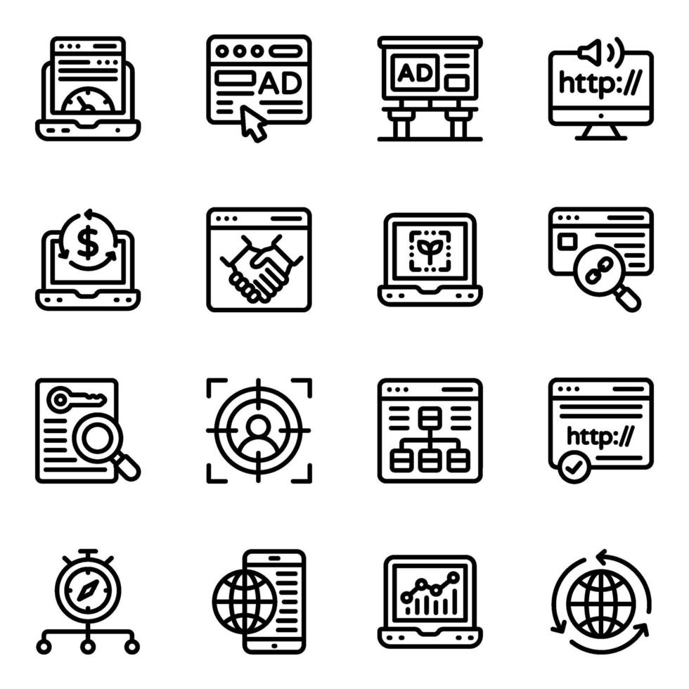 Web Interface Linear vector