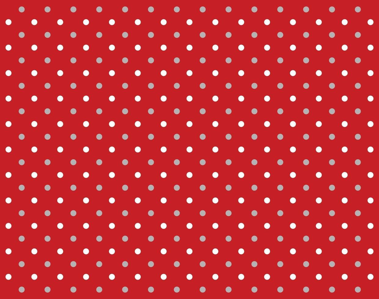 Vintage polka dots white and red pattern vector