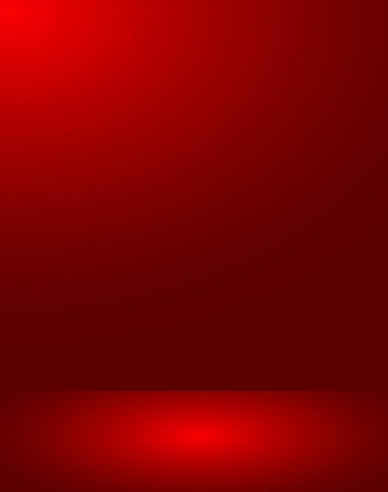 Fondo de sala de estudio de productos de pantalla de color rojo vacío vector