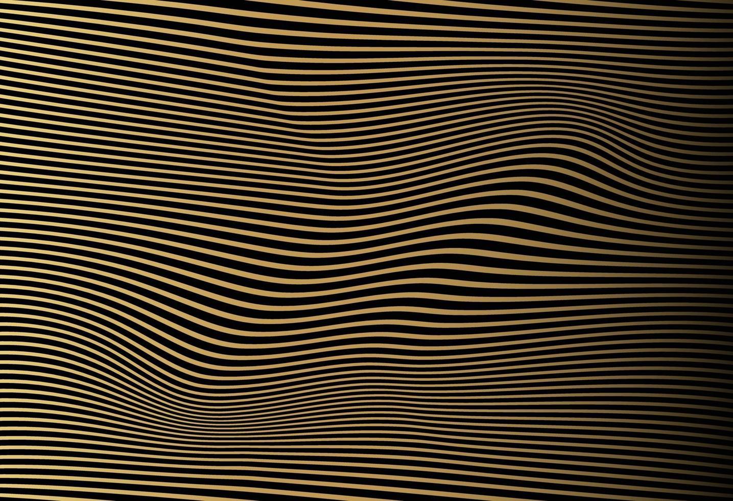 Fondo de línea de onda de lujo dorado abstracto vector