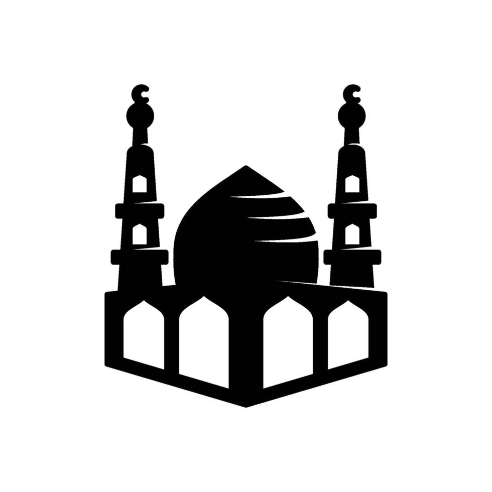plantilla de diseño de ilustración de mezquita vector