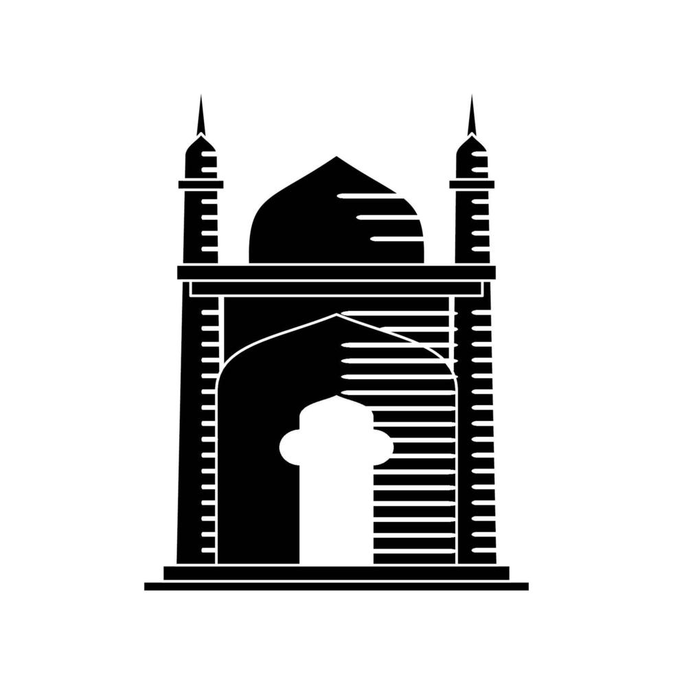 plantilla de diseño de ilustración de mezquita vector