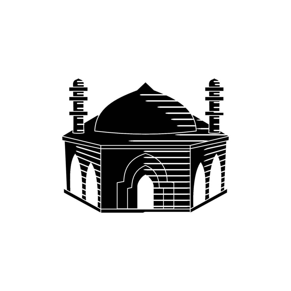 plantilla de diseño de ilustración de mezquita vector