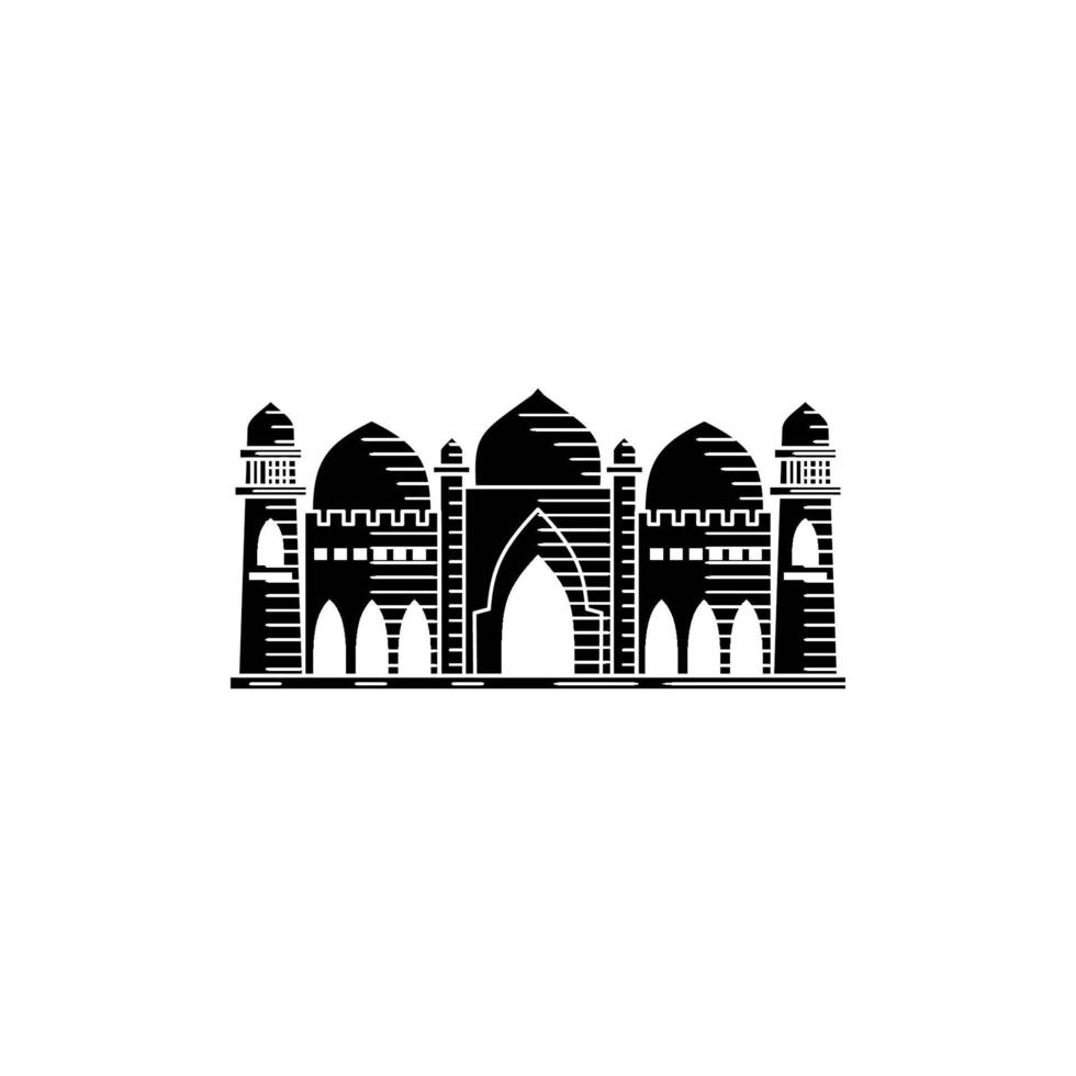 plantilla de diseño de ilustración de mezquita vector