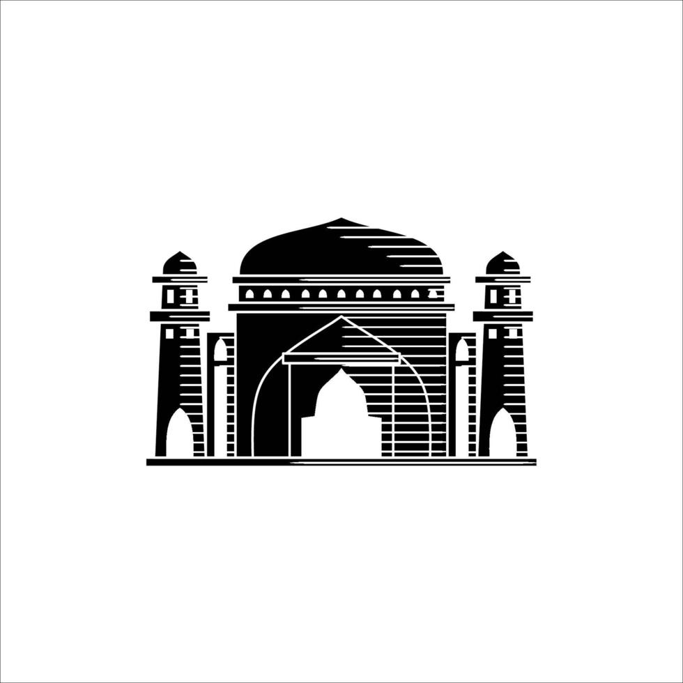 plantilla de diseño de ilustración de mezquita vector