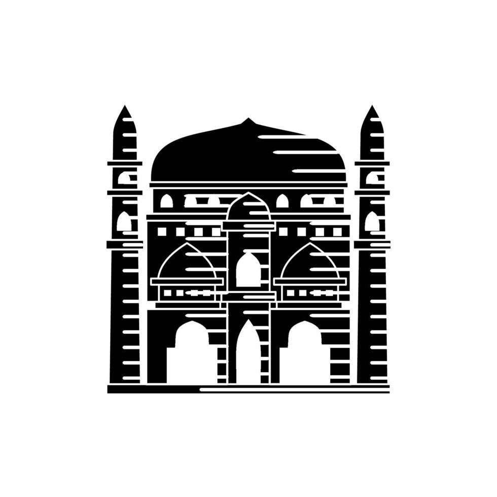 plantilla de diseño de ilustración de mezquita vector