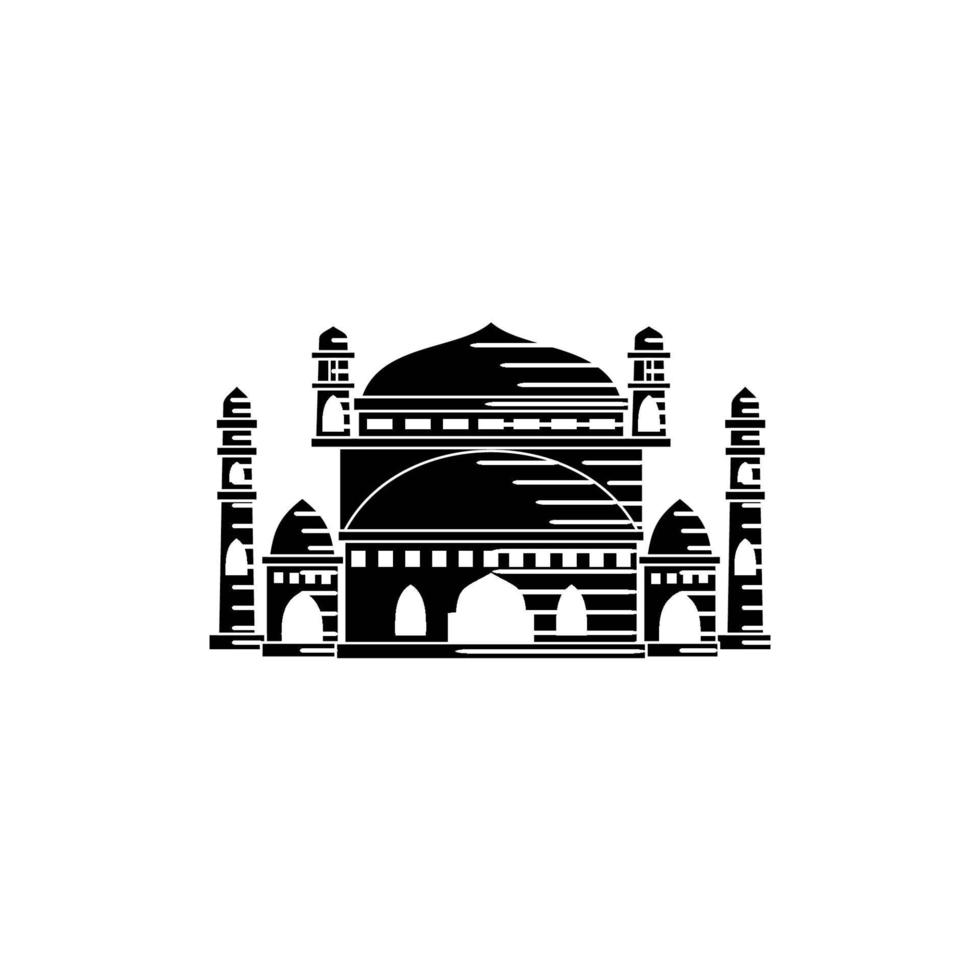 plantilla de diseño de ilustración de mezquita vector